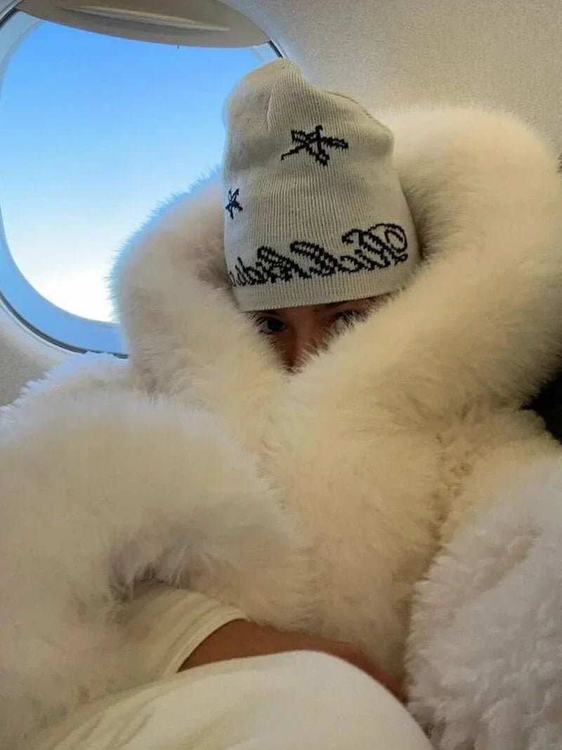 Manteau femme décontracté avec capuche en fausse fourrure