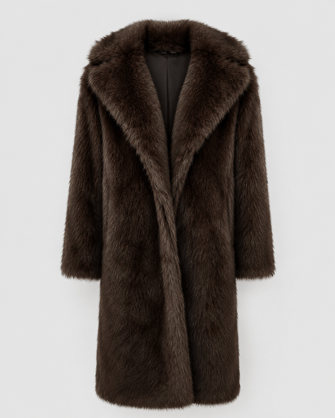 Manteau Fausse Fourrure Femme Long | Col Large