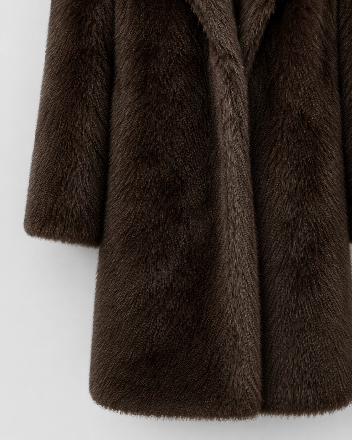 Manteau Fausse Fourrure Femme Long | Col Large
