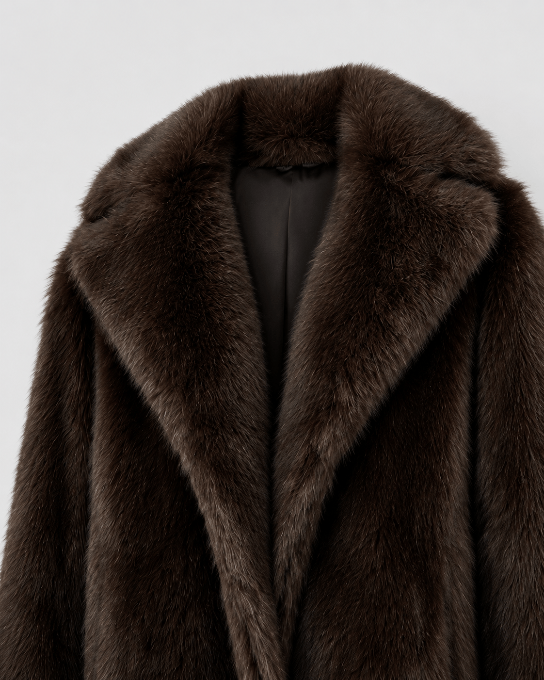 Manteau Fausse Fourrure Femme Long | Col Large