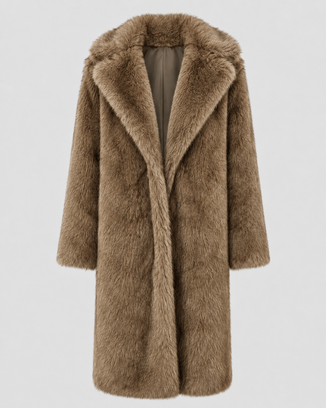 Manteau Fausse Fourrure Femme Long | Col Large