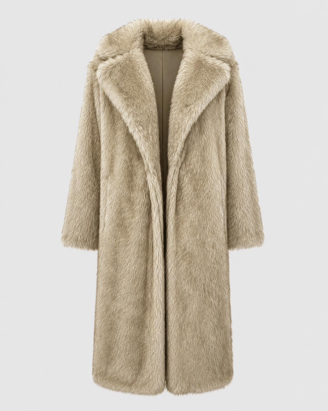 Manteau Fausse Fourrure Femme Long | Col Large