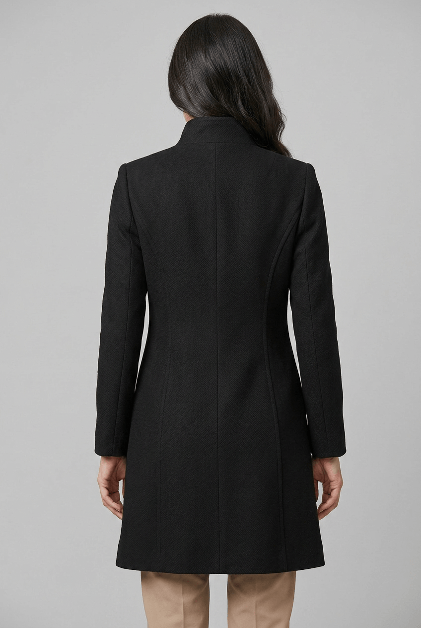 Manteau Femme Mi-Long Cintré | Col Cranté