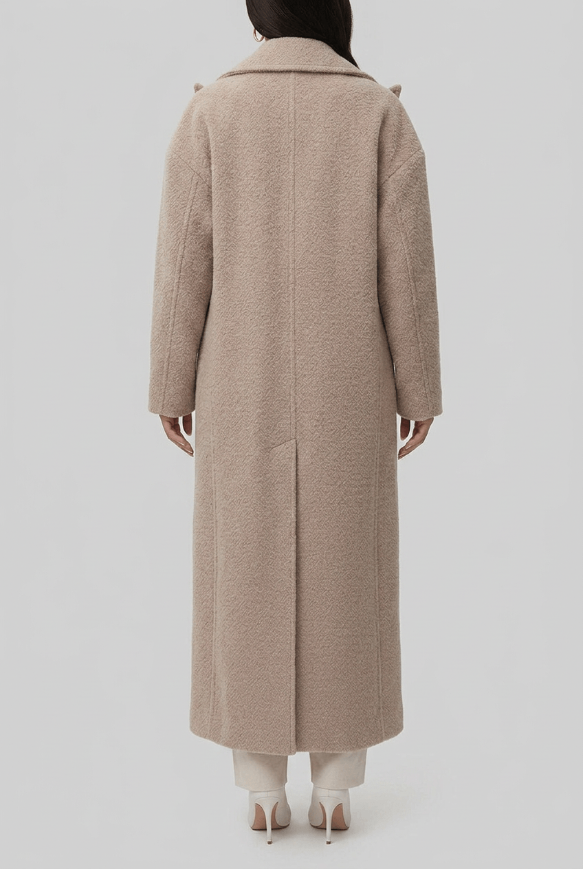 Manteau femme oversize long | Col à revers