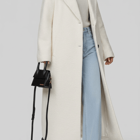 Manteau femme oversize long | Col à revers