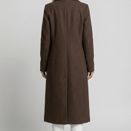 Manteau Long Femme Croisé | Poches à Rabat