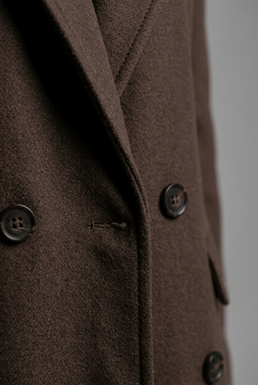 Manteau Long Femme Croisé | Poches à Rabat