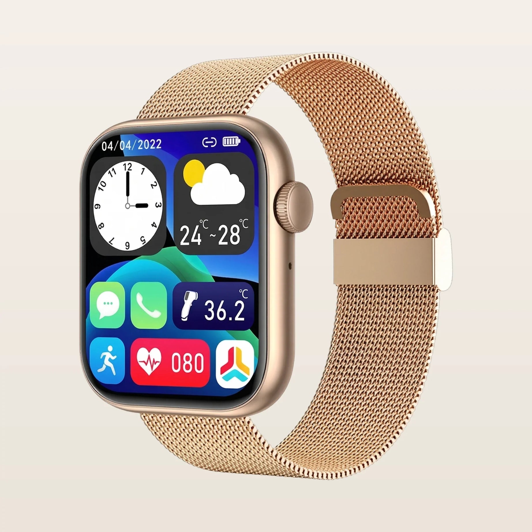 Montre Connectée Femme Sport Étanche - Pulzena Vexo Bracelet Maille
