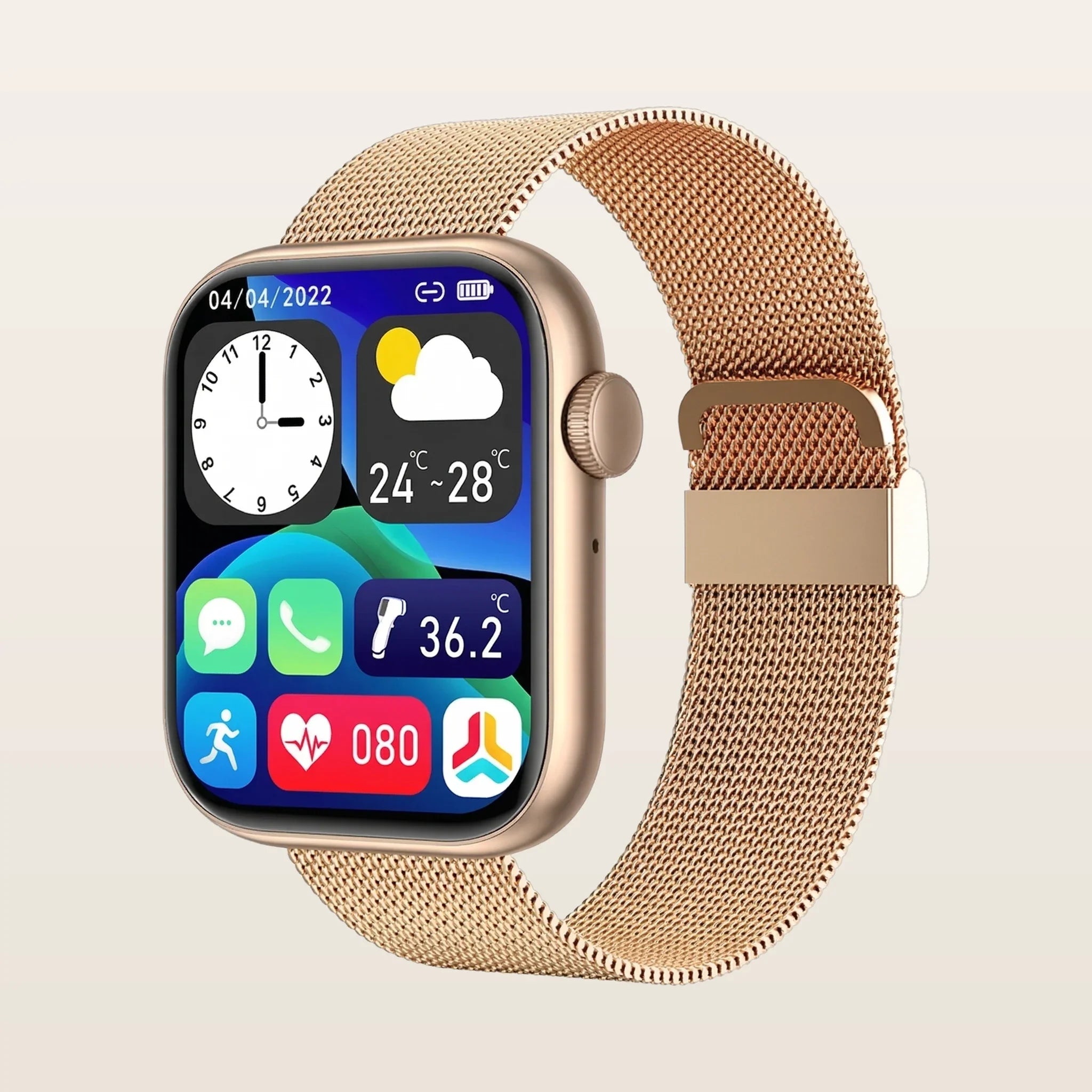 Montre Connectée Femme Sport Étanche - Pulzena Vexo Bracelet Maille