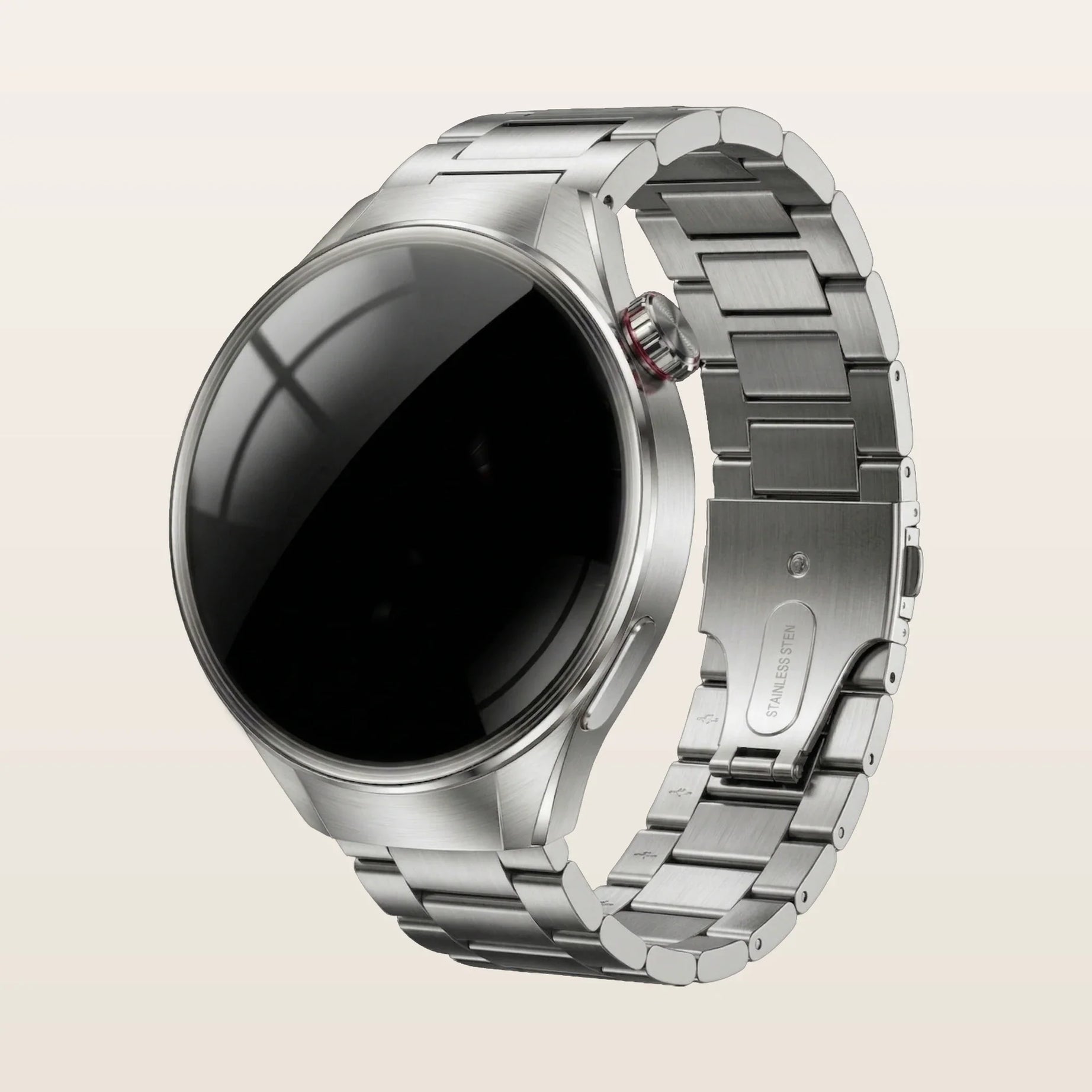 Montre Connectée Homme Femme GPS Grand Écran - Pulzena Orbix Bracelet Acier