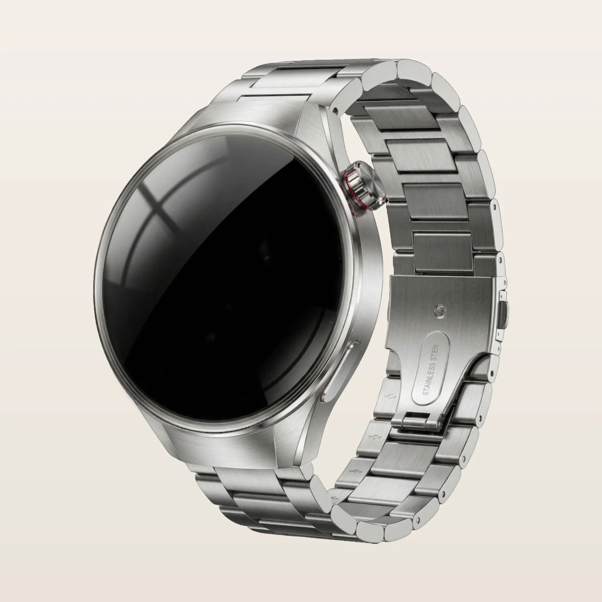 Montre Connectée Homme Femme GPS Grand Écran - Pulzena Orbix Bracelet Acier
