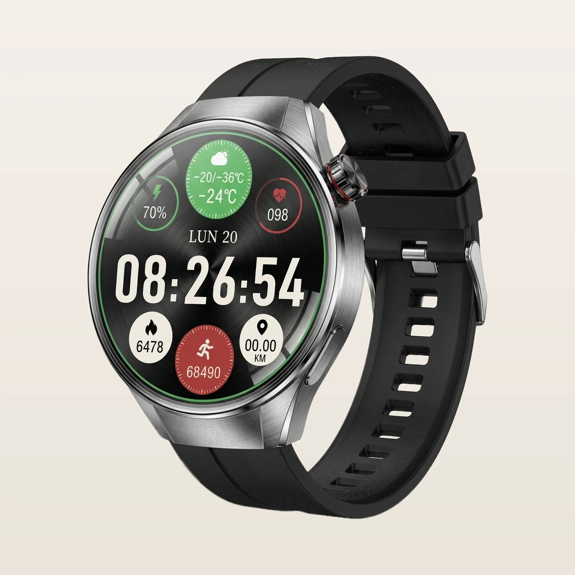 Montre Connectée Homme Femme GPS Grand Écran - Pulzena Orbix