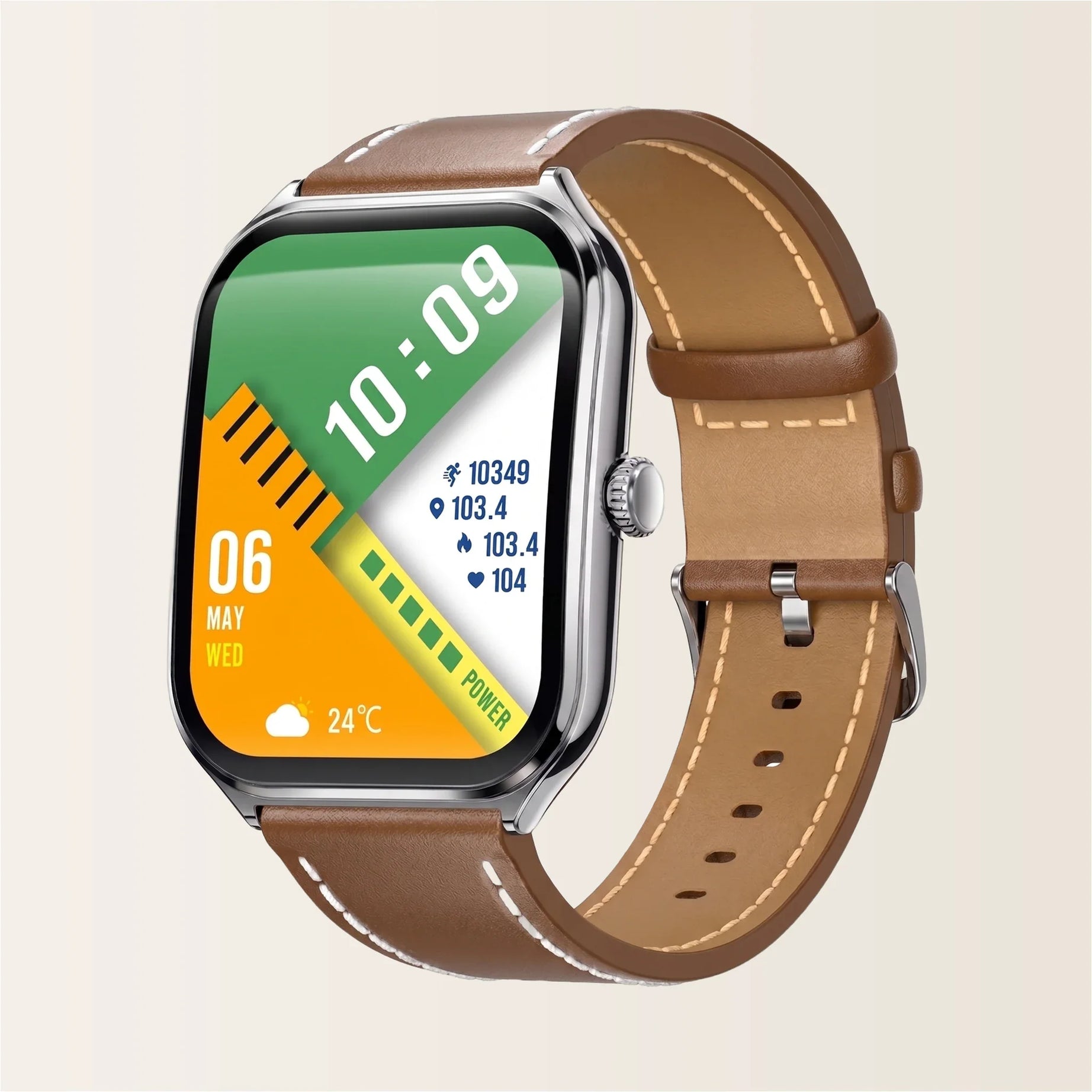 Montre Connectée Homme Femme Élégante ECG - Pulzena Qord Bracelet Cuir