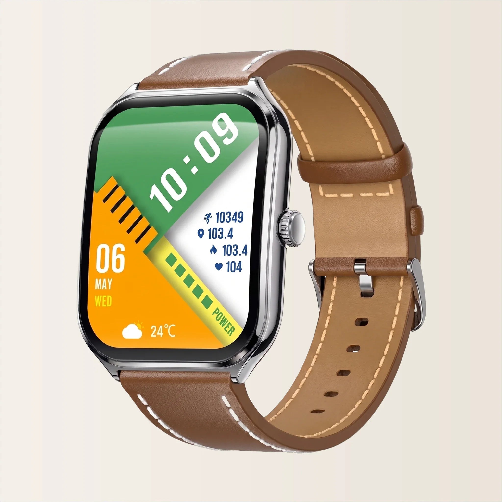 Montre Connectée Homme Femme Élégante ECG - Pulzena Qord Bracelet Cuir