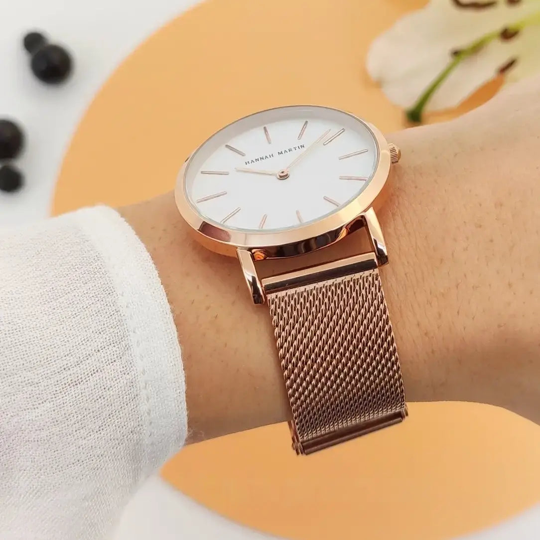 Montre Femme Bracelet Maille Milanaise
