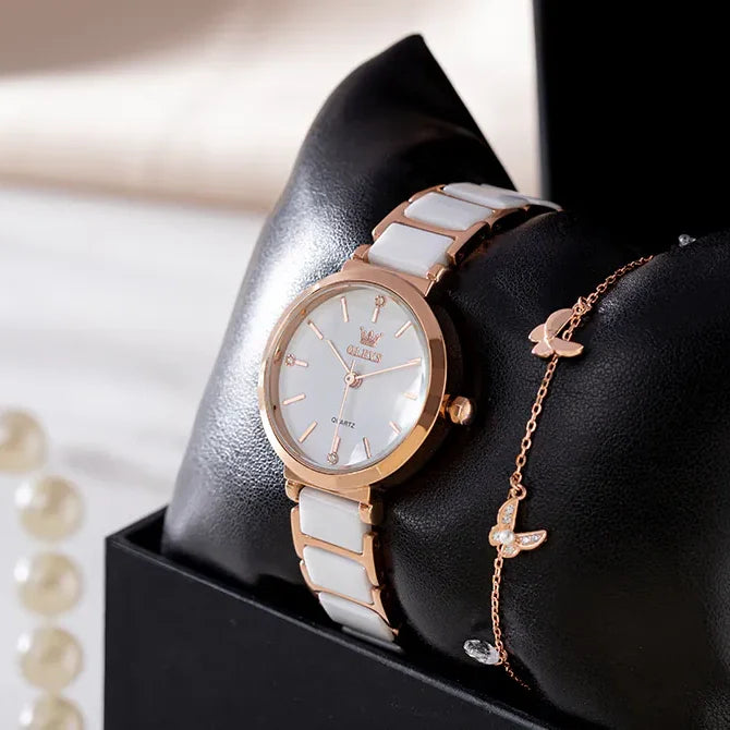 Montre Femme Céramique Blanche