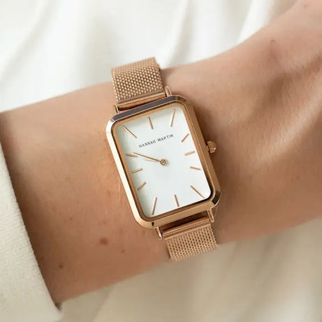 Montre Femme Rectangulaire • NACRE