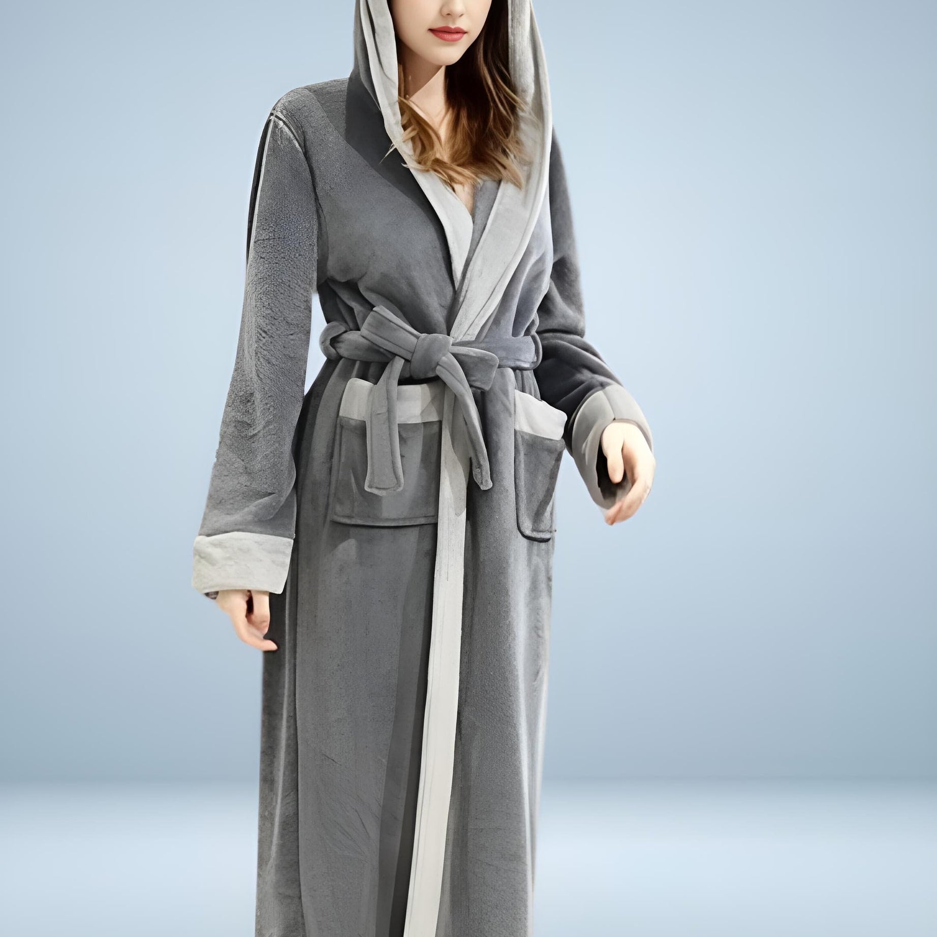 Komfort-Flanell-Bademantel für Damen