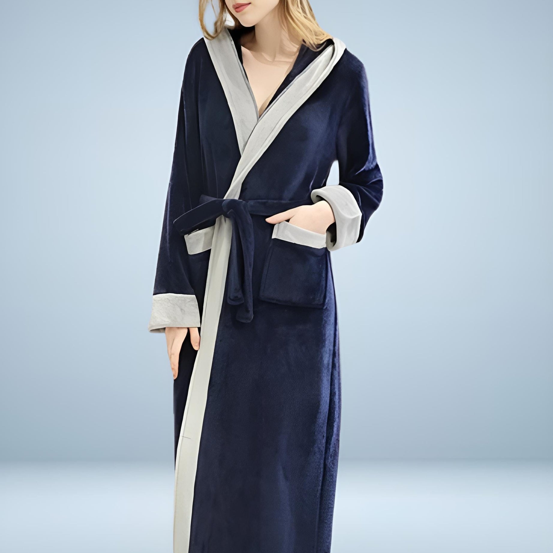 Komfort-Flanell-Bademantel für Damen