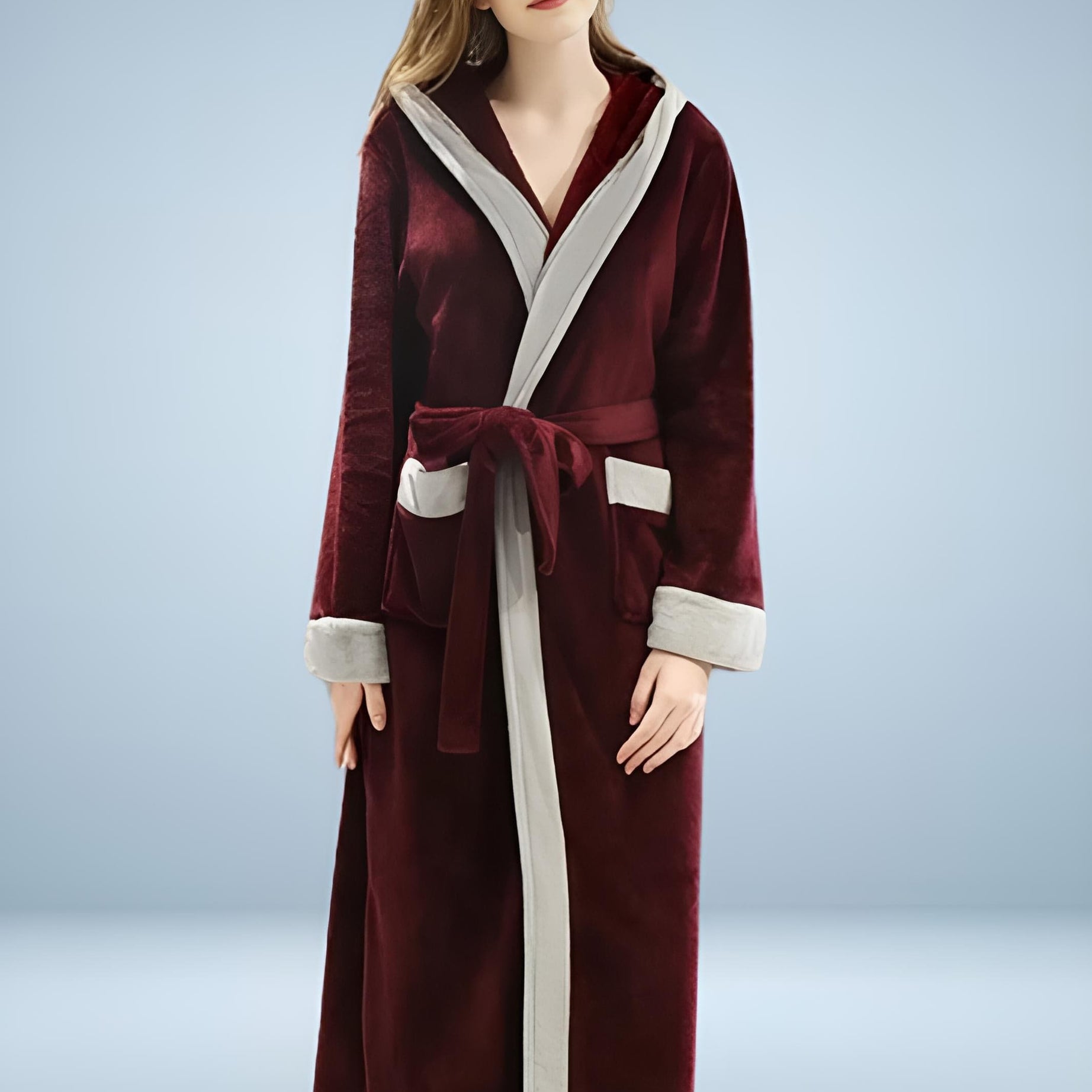 Komfort-Flanell-Bademantel für Damen