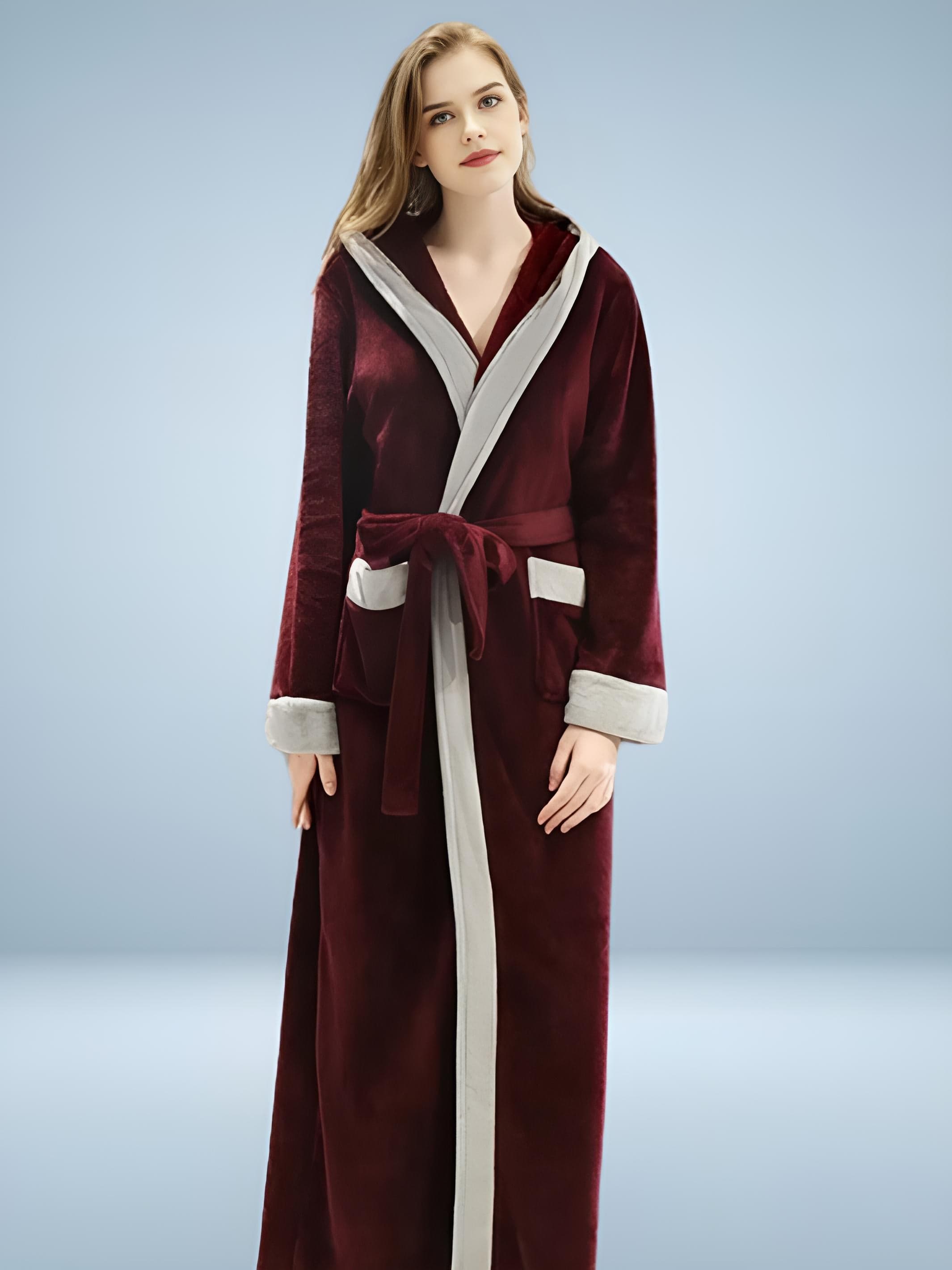 Komfort-Flanell-Bademantel für Damen