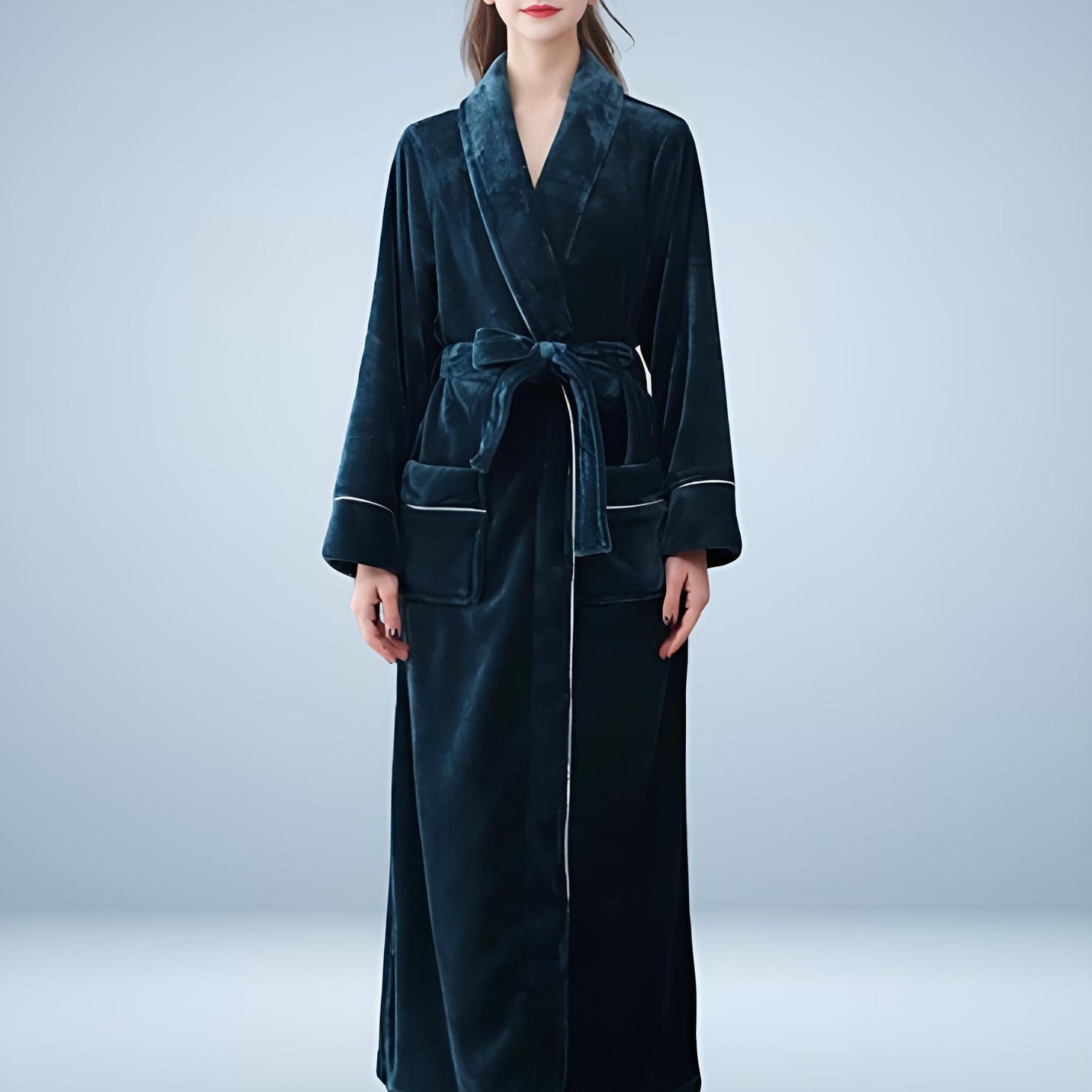 Kuscheliger Flanell-Bademantel für Damen