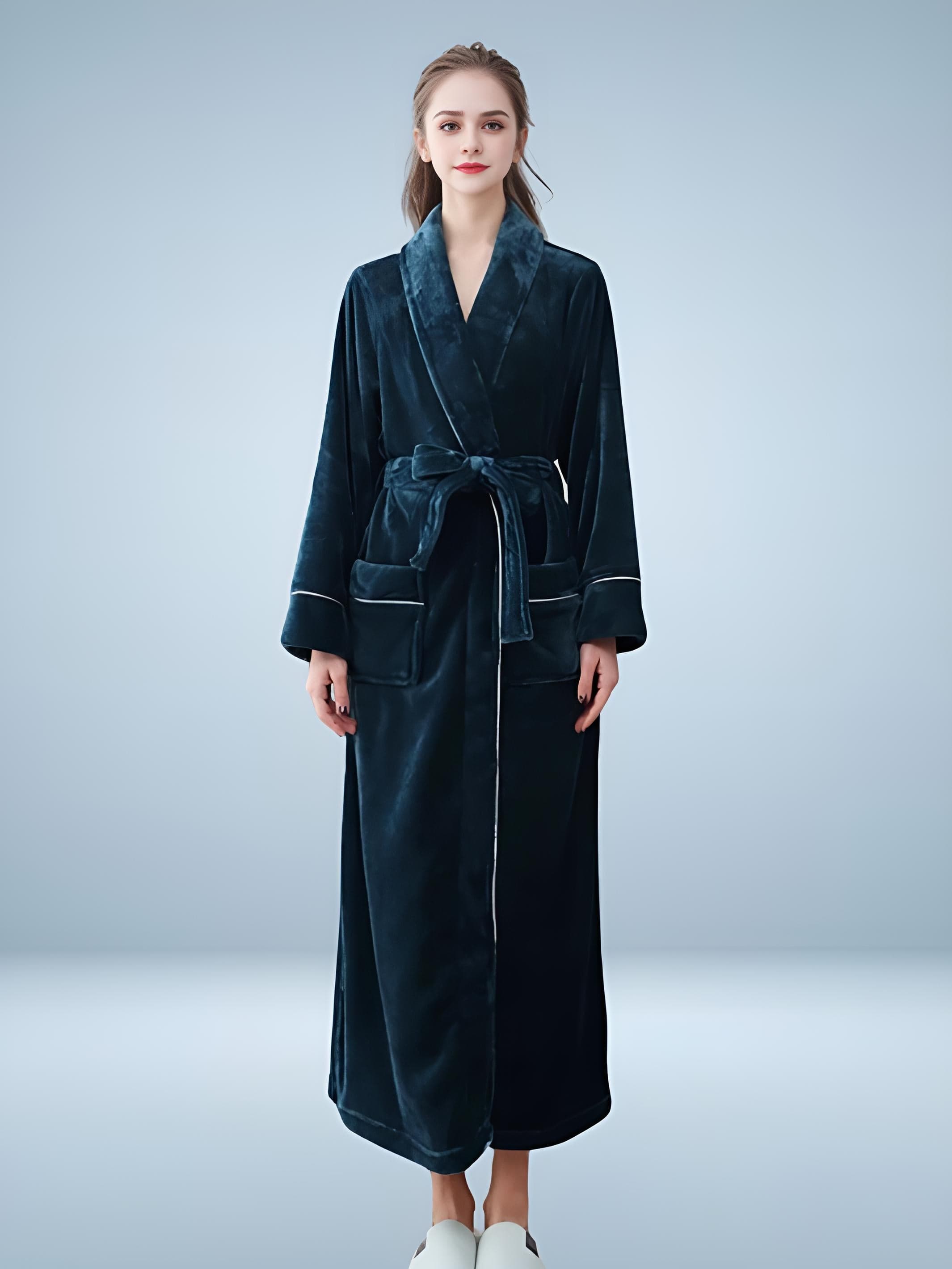 Kuscheliger Flanell-Bademantel für Damen