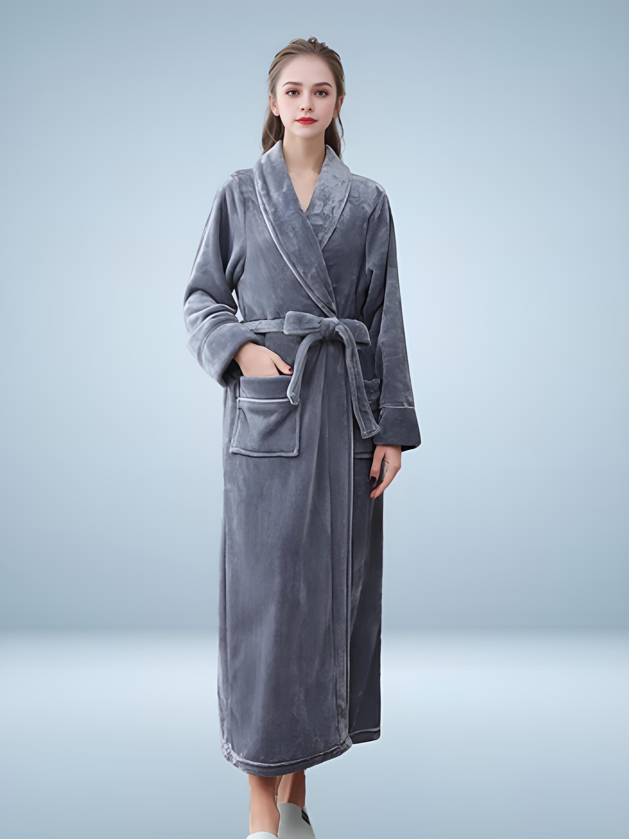 Kuscheliger Flanell-Bademantel für Damen