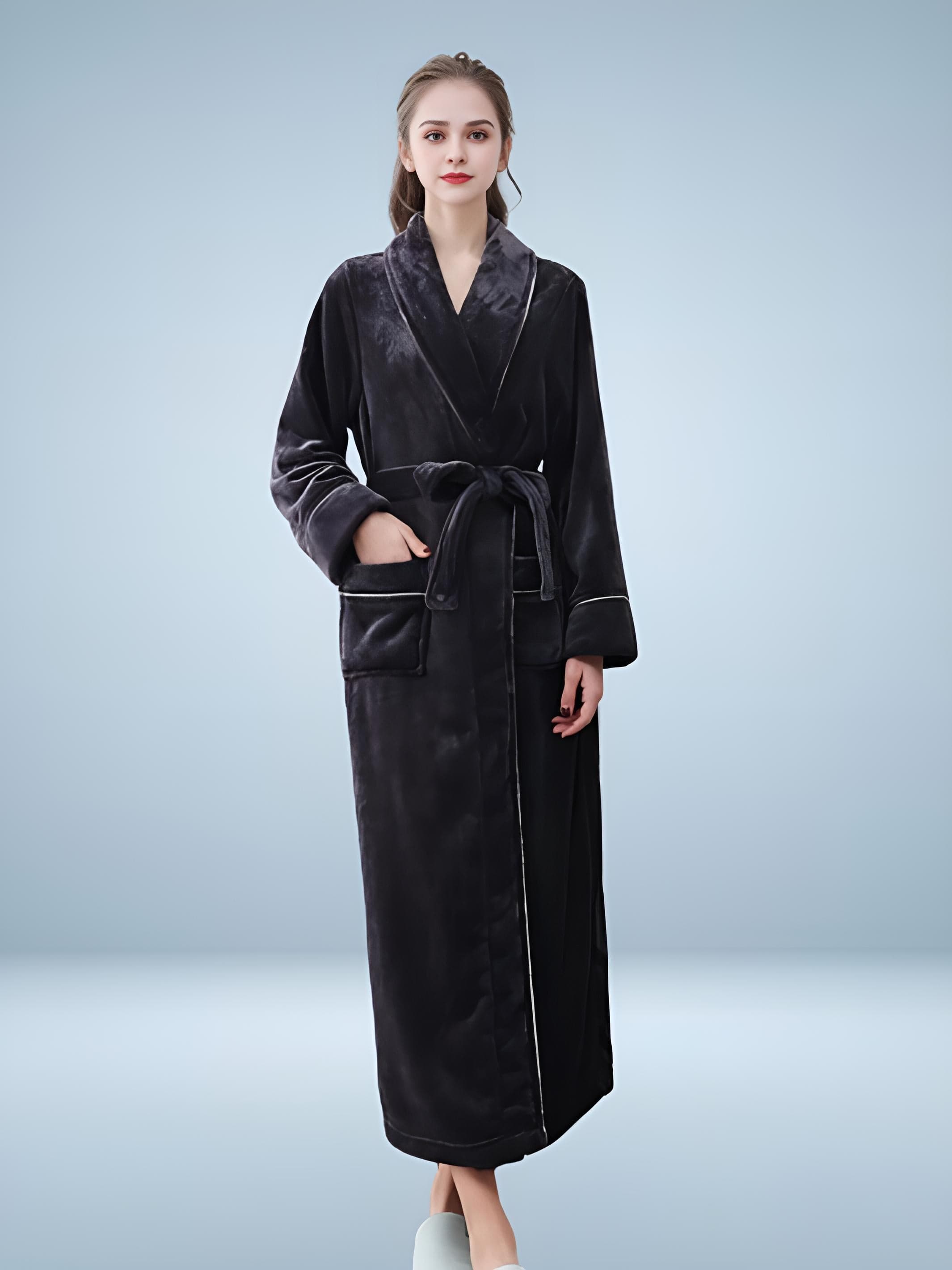 Kuscheliger Flanell-Bademantel für Damen