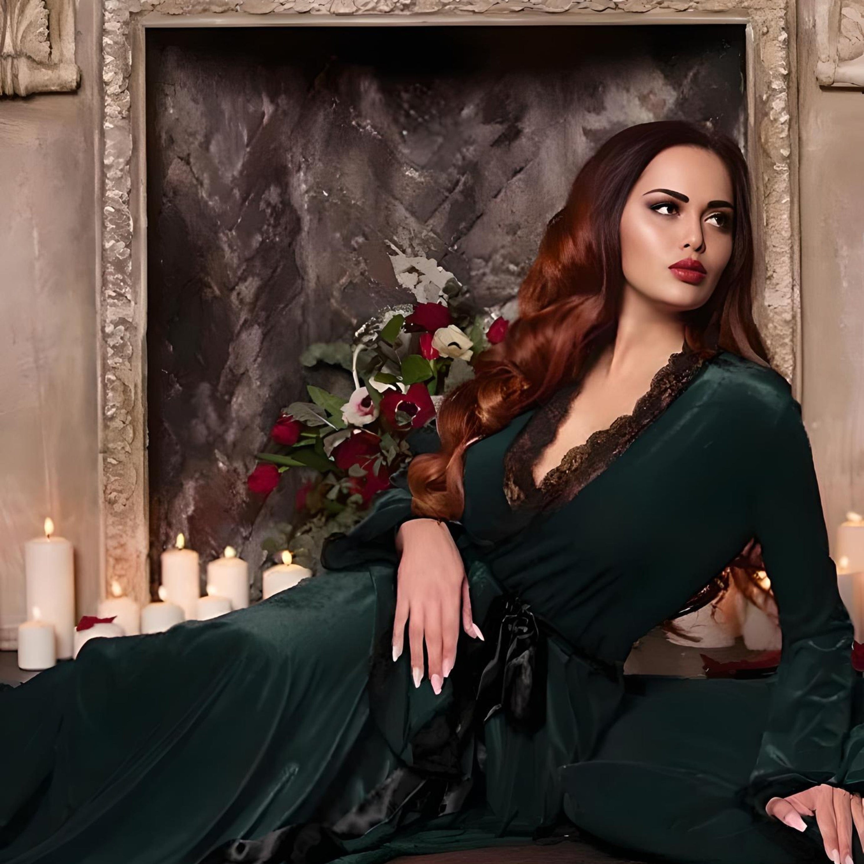 Eleganter Damenbademantel 
