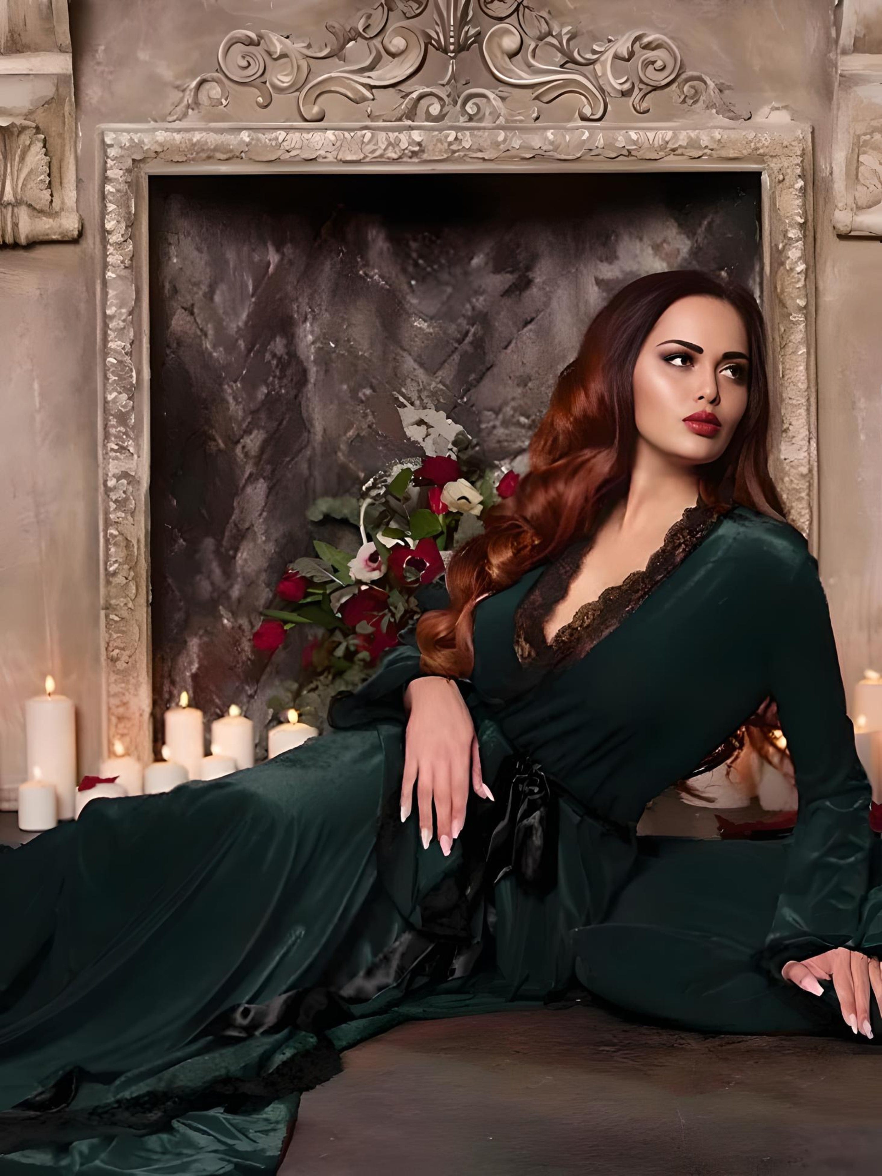 Eleganter Damenbademantel 