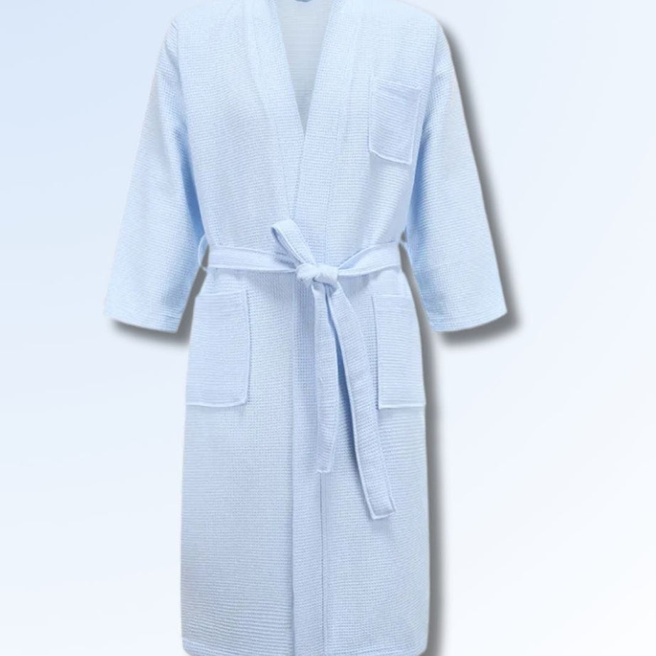 Damen-Bademantel aus Waffelbaumwolle