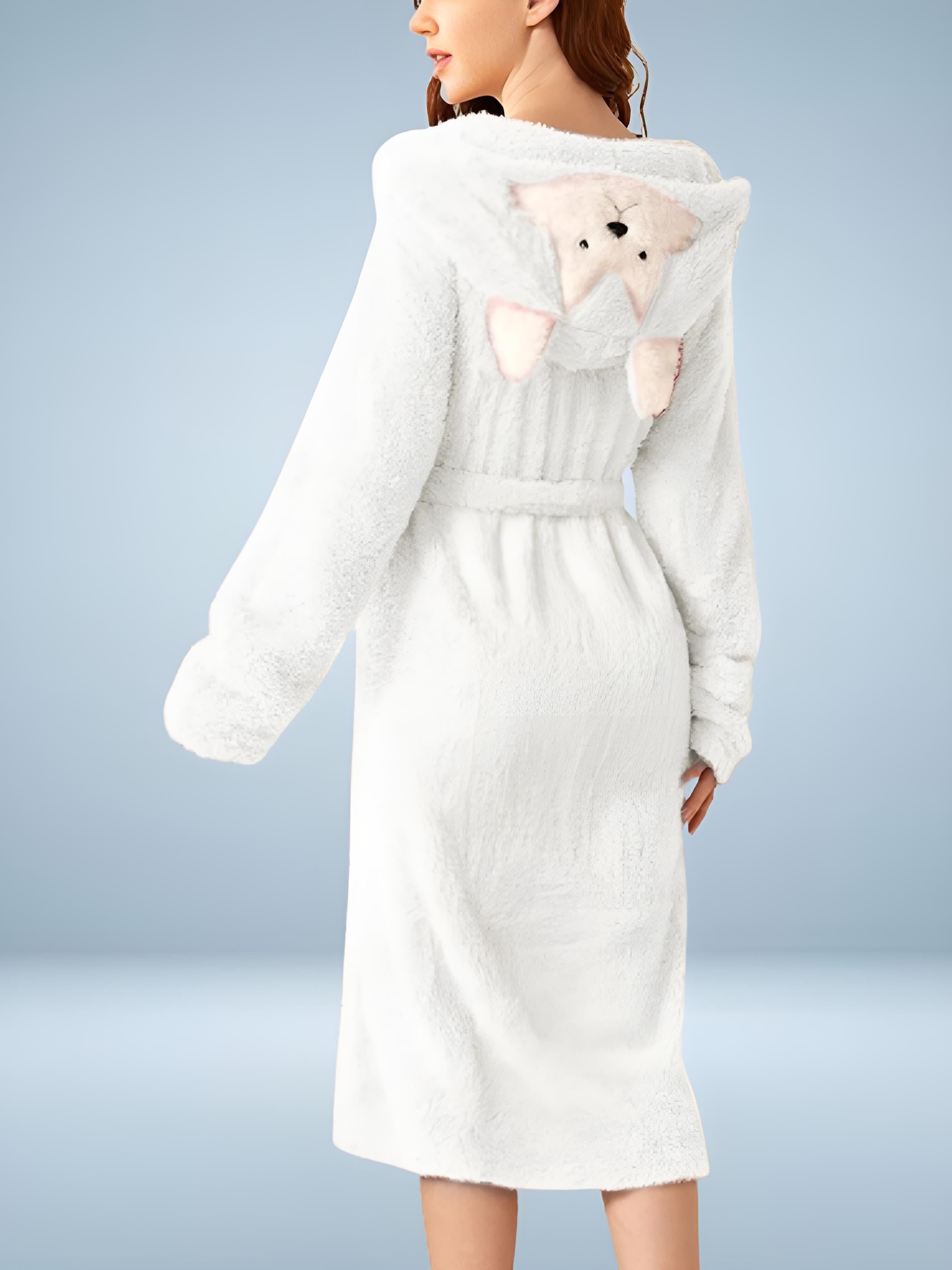 Women's Fleece Bathrobe - Lapinelle