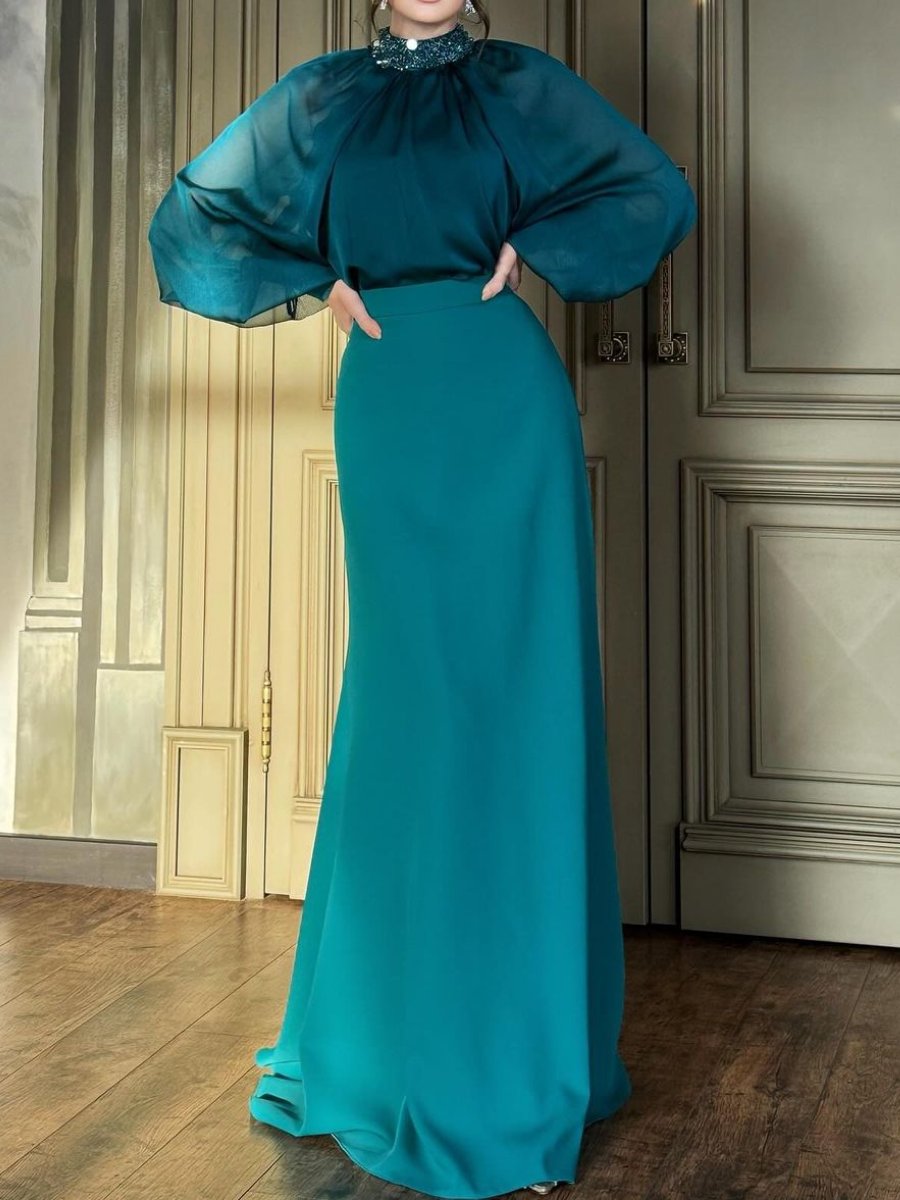 Fresta - French Style - Retro Court Style Robe longue élégante - Ensemble deux pièces