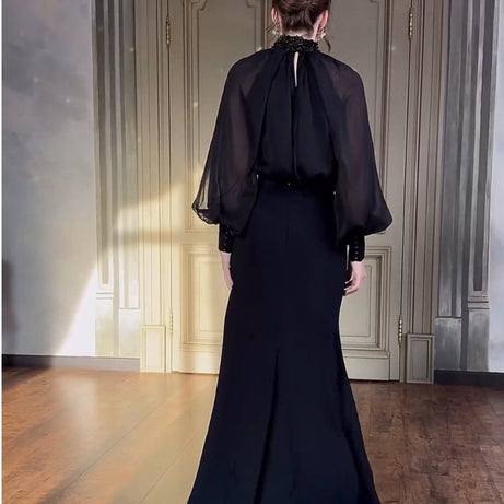 Fresta - French Style - Retro Court Style Robe longue élégante - Ensemble deux pièces