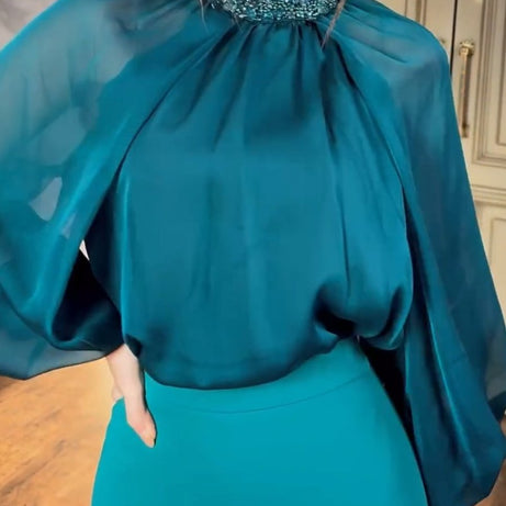 Fresta - French Style - Retro Court Style Robe longue élégante - Ensemble deux pièces