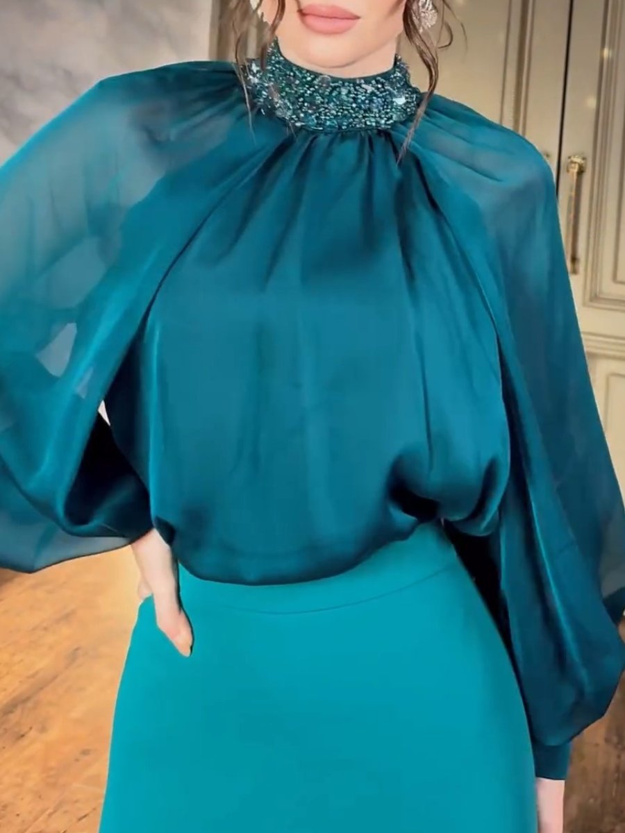 Fresta - French Style - Retro Court Style Robe longue élégante - Ensemble deux pièces