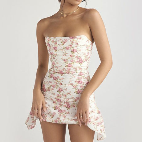 Women's evening dress with flower