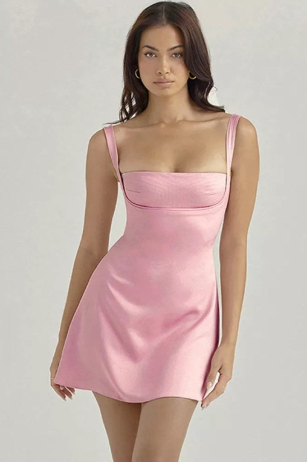 Robe de soirée femme Courte Rose