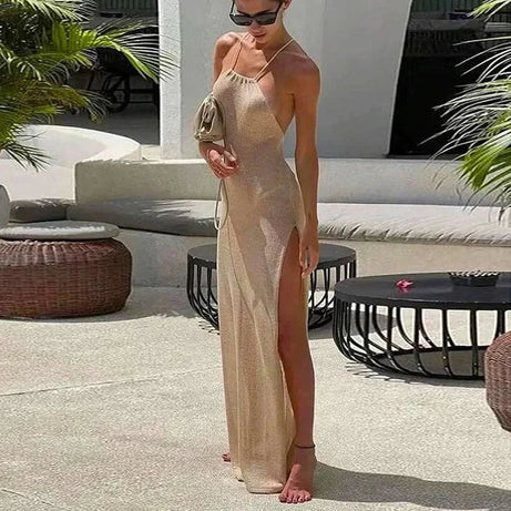 Robe de soirée dos nu sexy été
