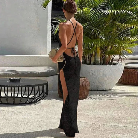 Robe de soirée dos nu sexy été