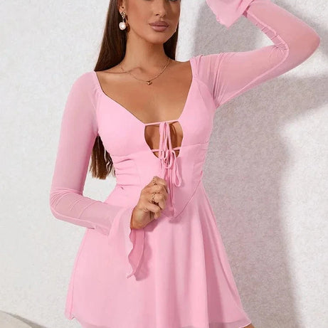 Robe de soirée rose sexy