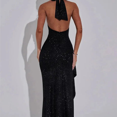 Robe de soirée sexy asymétrique longue