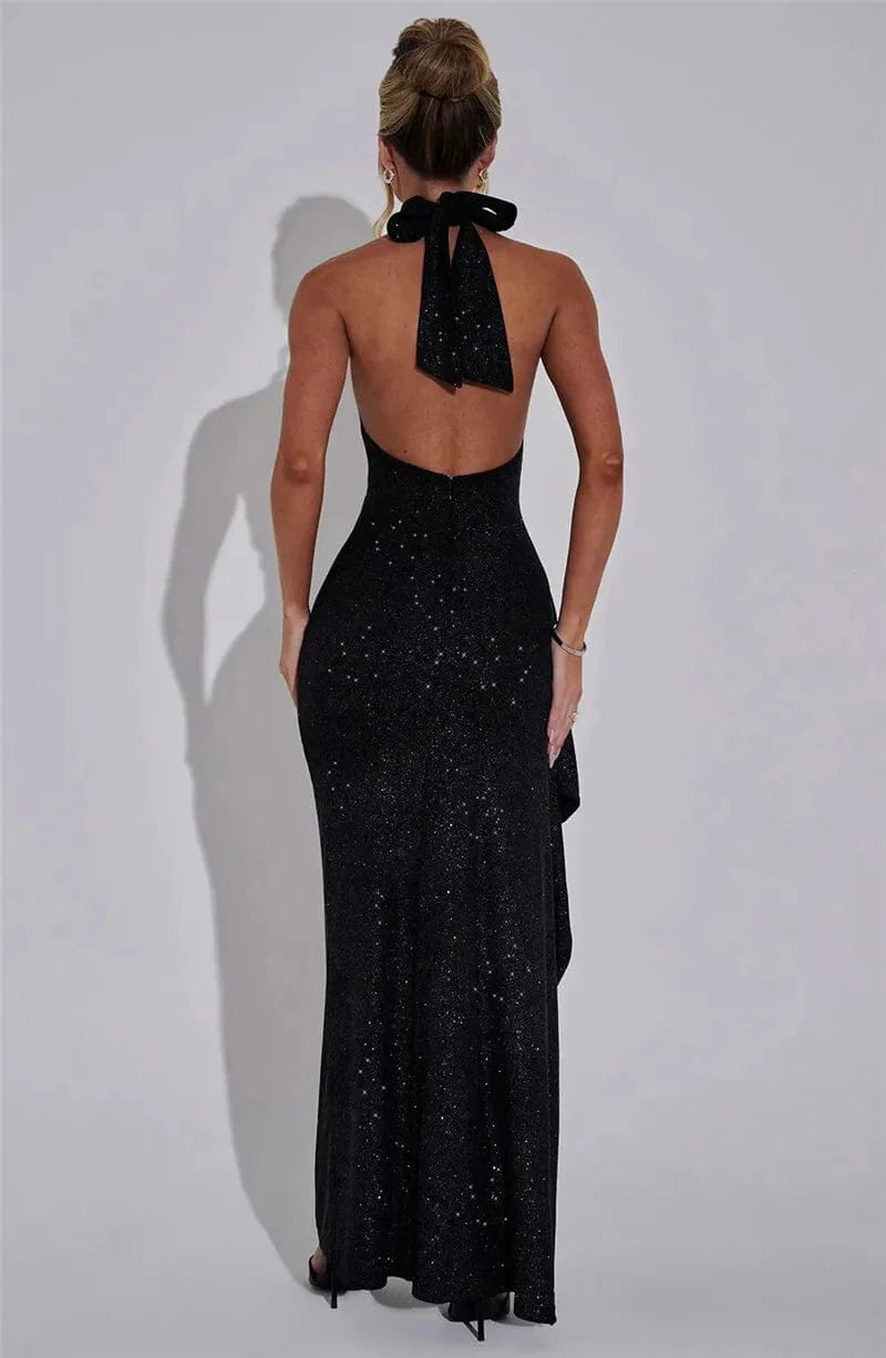 Robe de soirée sexy asymétrique longue