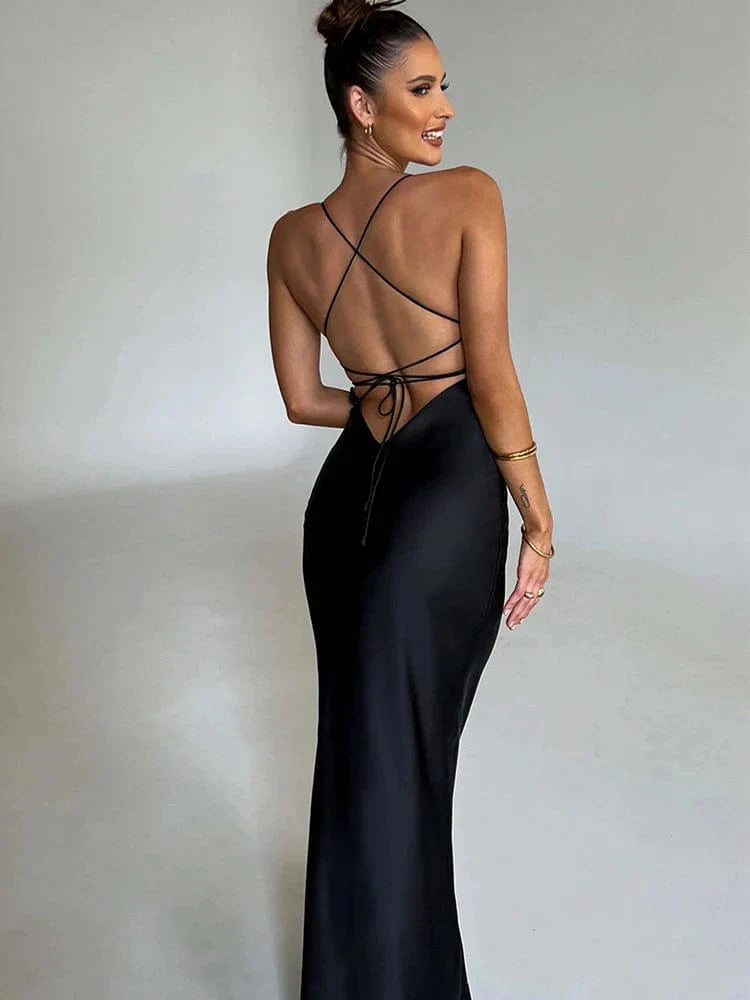 Robe de soirée sexy dos nu