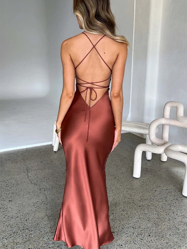 Robe de soirée sexy dos nu