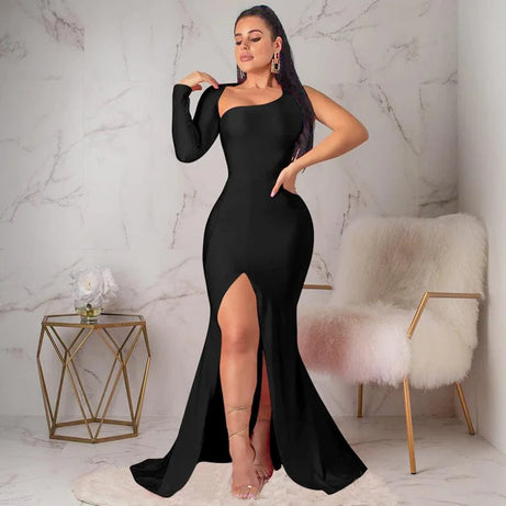 Robe de soirée sexy fendue moulante