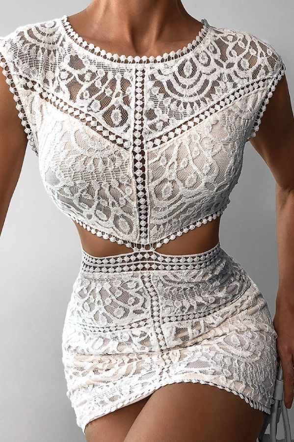 Robe Blanche Dentelle