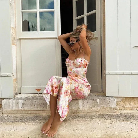 Robe fleurie été moulante sexy