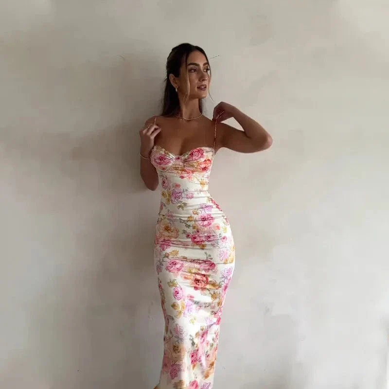 Robe fleurie été moulante sexy